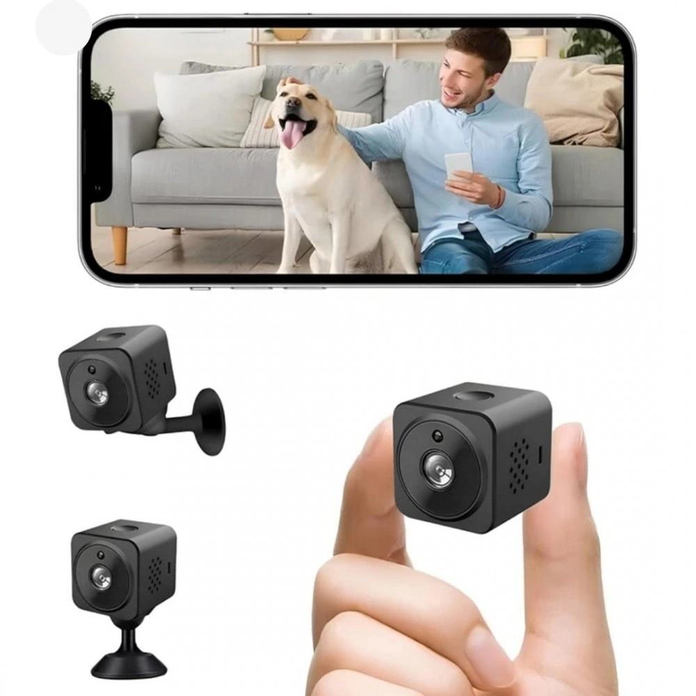 Akıllı Mini Kamera 1080P HD WiFi Mobil Uygulamalı Şarjlı Gece Görüşlü Çift Yönlü Ses Kart Destekli ( Lisinya )