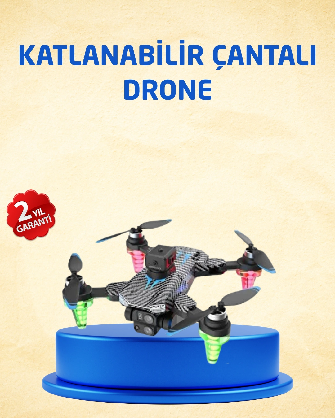 1080p Kameralı Drone Katlanabilir Tasarım Kolay Kullanım ( Lisinya )
