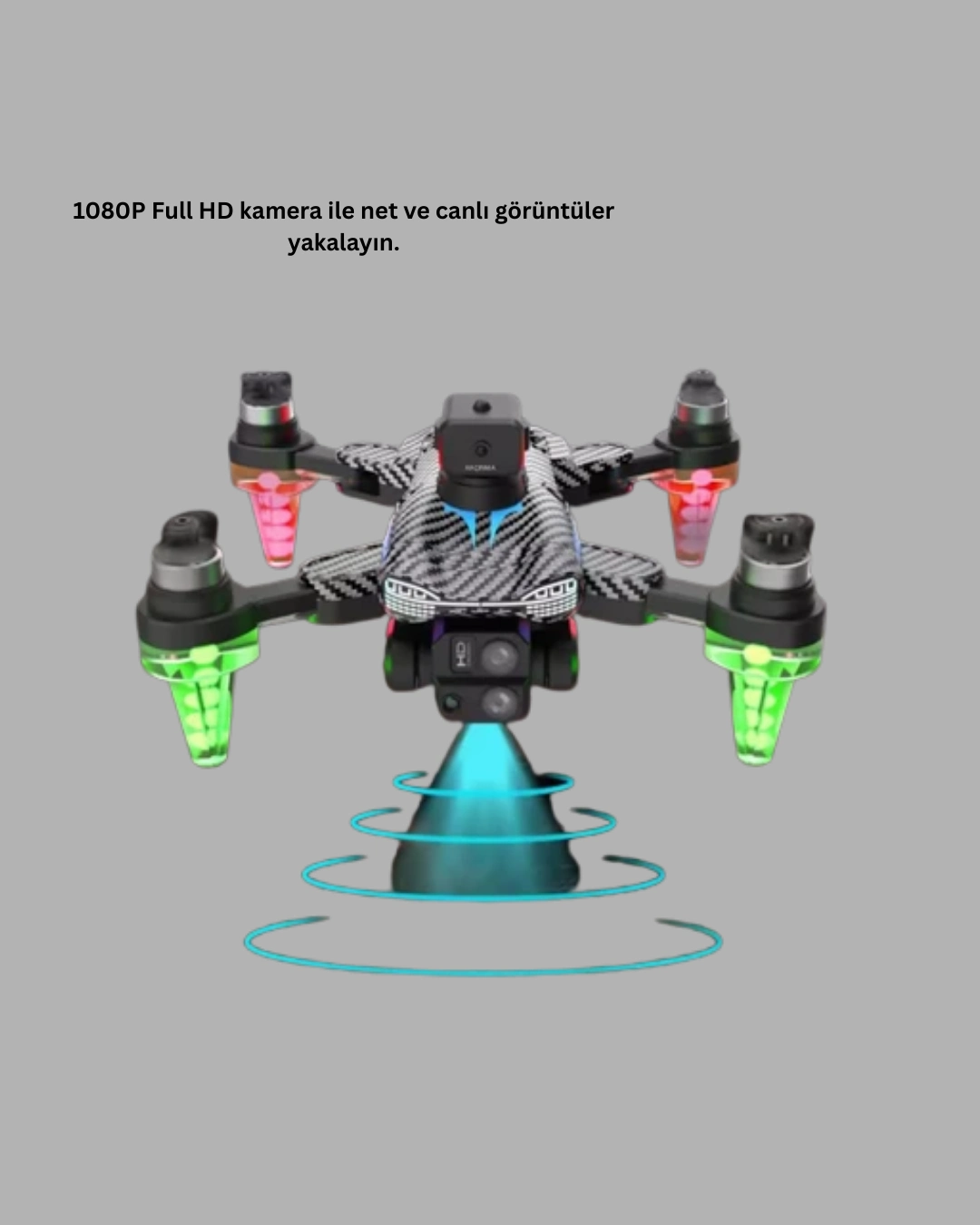 1080p Kameralı Drone Katlanabilir Tasarım Kolay Kullanım ( Lisinya )