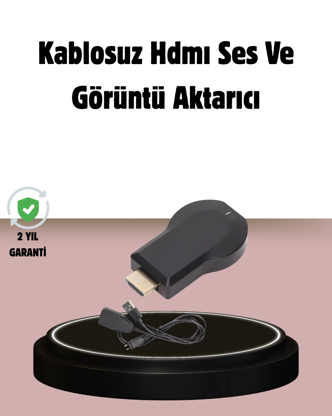 1080p Ultra Hd Kablosuz Ekran Yansıtma Dongle – Miracast / Airplay / Dlna ( Lisinya )