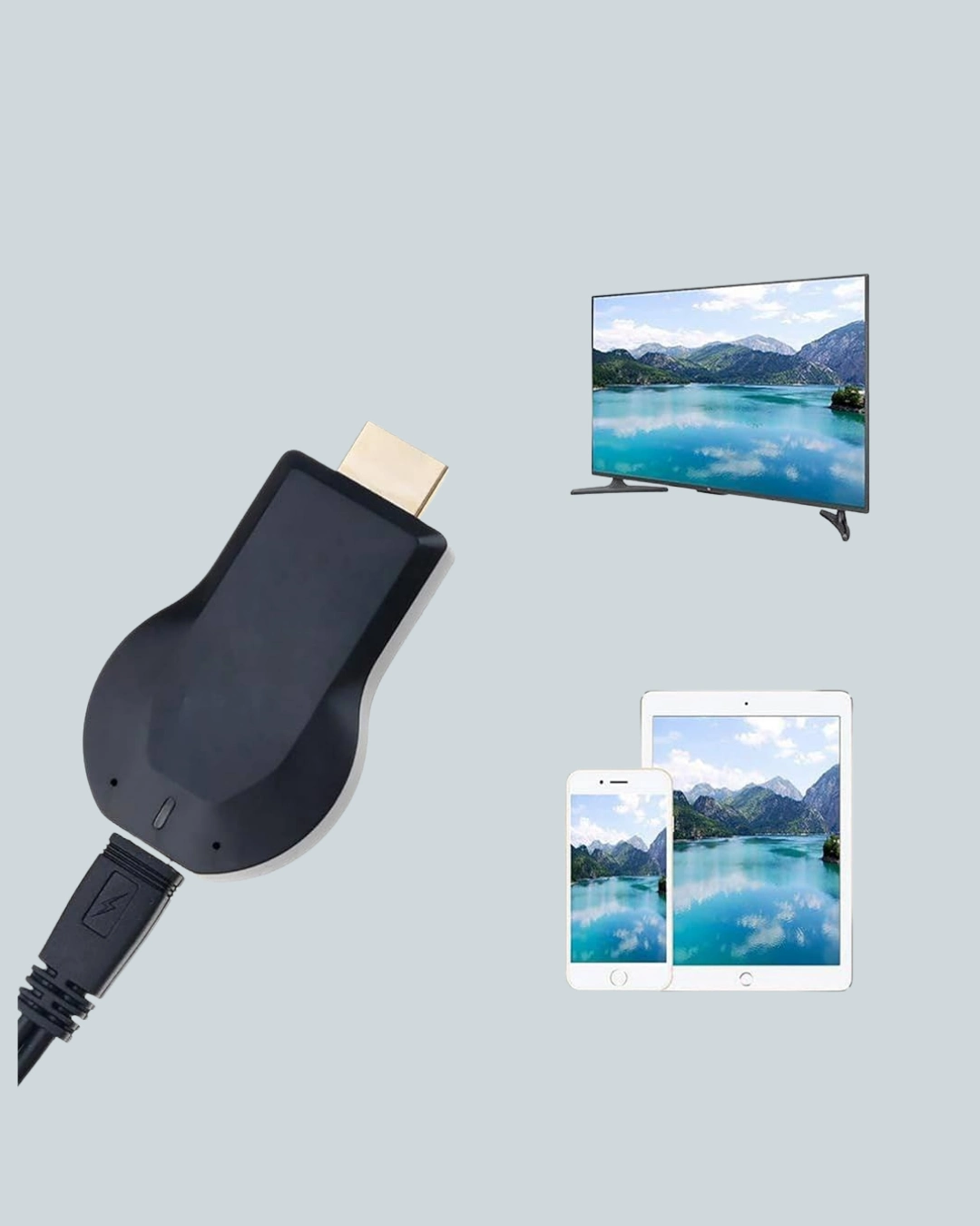 1080p Ultra Hd Kablosuz Ekran Yansıtma Dongle – Miracast / Airplay / Dlna ( Lisinya )