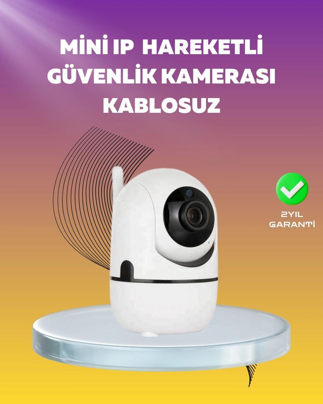 1080p Kablosuz Akıllı Güvenlik Kamerası – Pan & Tilt, Hareket Takip Ve İki Yönlü Ses ( Lisinya )