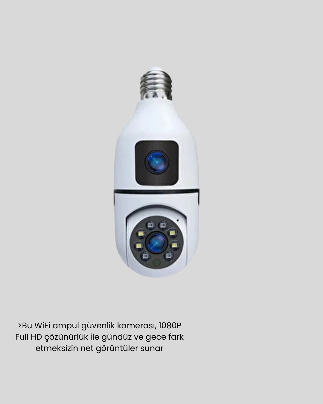 1080p Kablosuz Ampul Kamera Uzaktan Erişimli Hareket Sensörlü Gece Görüşlü ( Lisinya ) 1080p Kablosuz Ampul Kamera Uzaktan Erişimli Hareket Sensörlü Gece Görüşlü ( Lisinya )