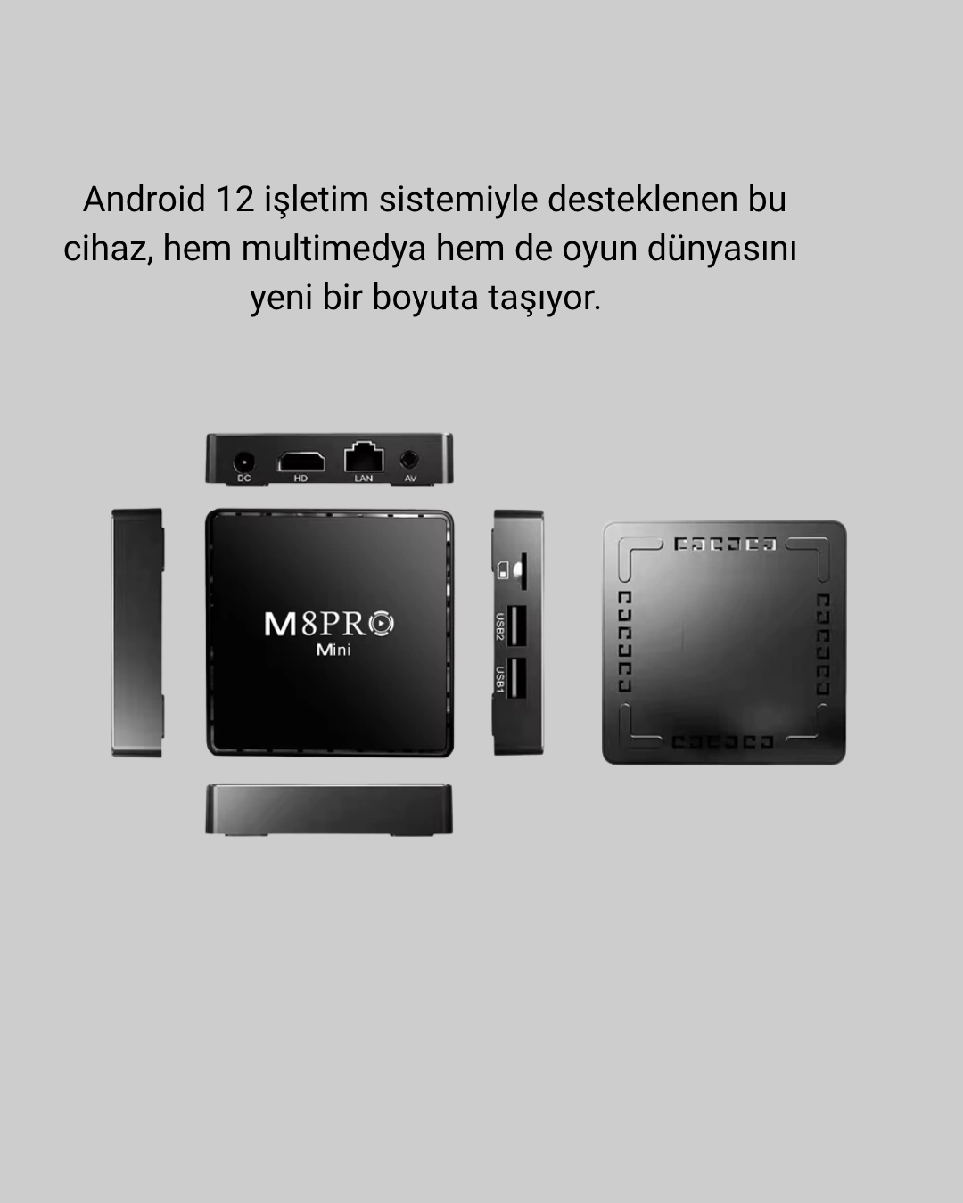 10k Ultra Hd M8pro Mini 2 – 64 Gb Depolama, Android 12, Oyun Ve Tv Deneyimi Bir Arada ( Lisinya )