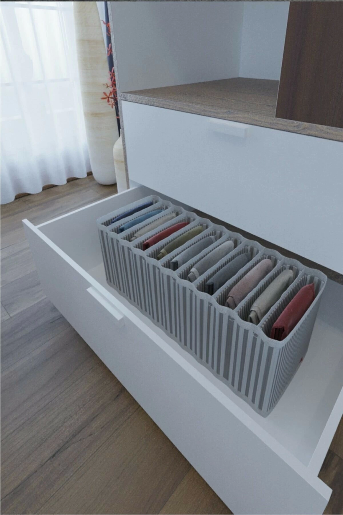 11 Bölmeli Dolap Ve Çekmece Içi Düzenleyici Akordiyon Organizer M-00500 (1 Adet) ( Lisinya ) 11 Bölmeli Dolap Ve Çekmece Içi Düzenleyici Akordiyon Organizer M-00500 (1 Adet) ( Lisinya )