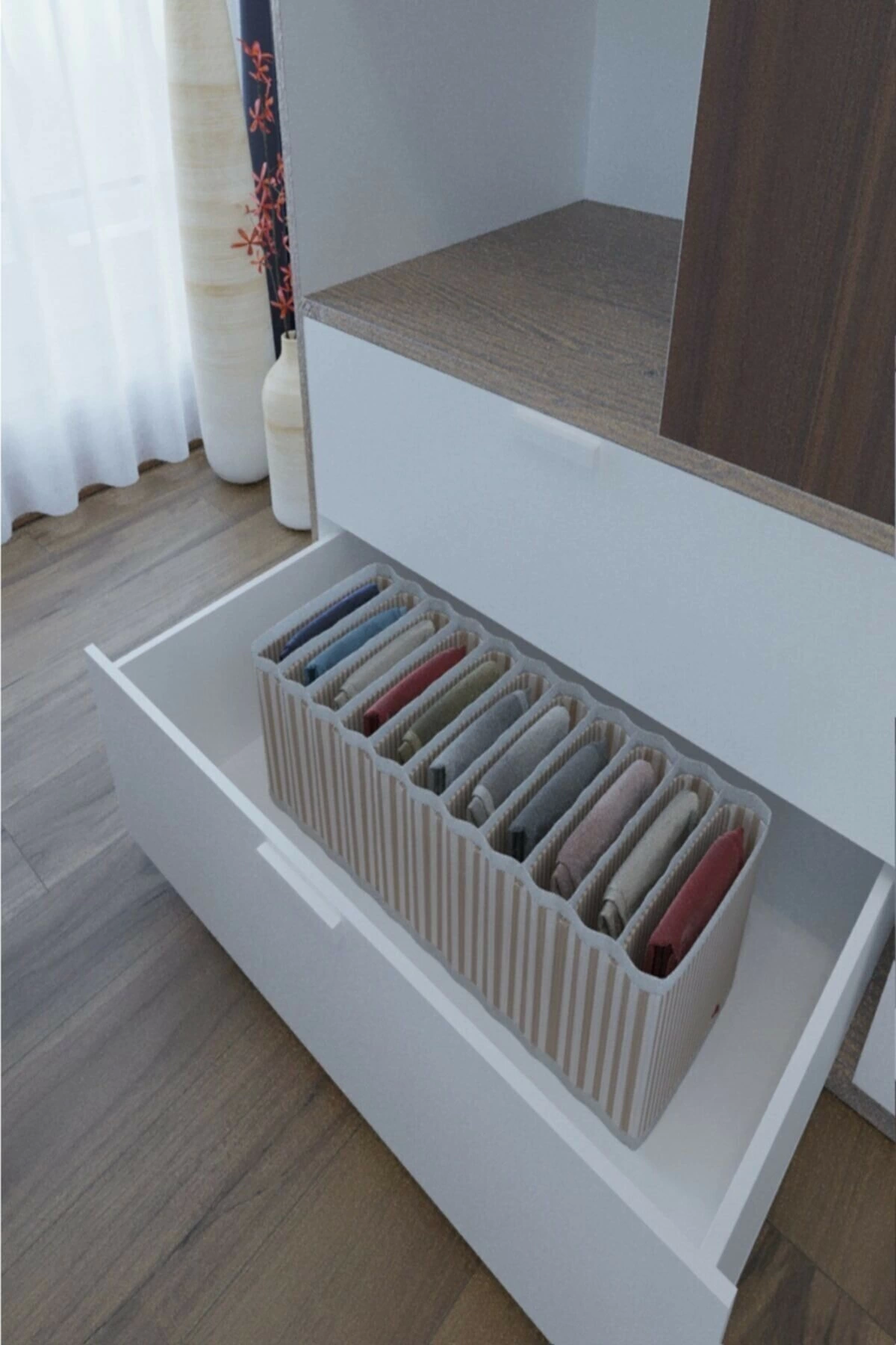 11 Bölmeli Dolap Ve Çekmece Içi Düzenleyici Akordiyon Organizer M-00500 (3 Adet) 00517 ( Lisinya ) 11 Bölmeli Dolap Ve Çekmece Içi Düzenleyici Akordiyon Organizer M-00500 (3 Adet) 00517 ( Lisinya )