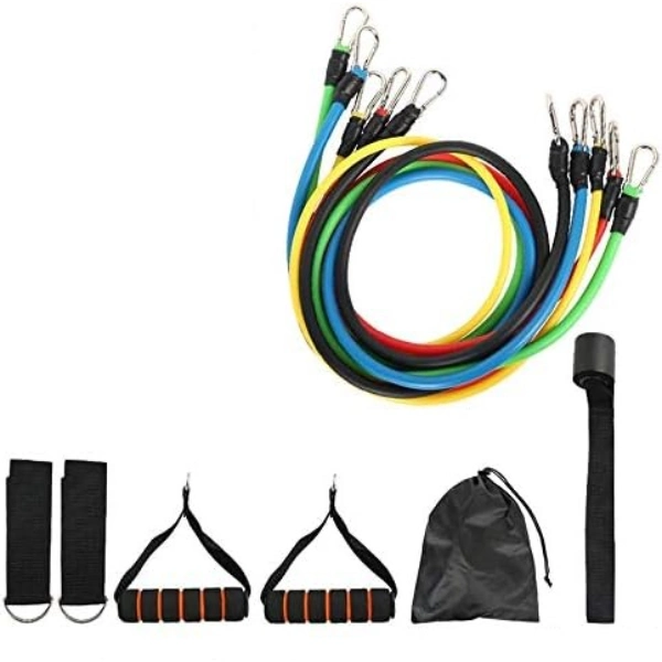 11 Parça Çok Fonksiyonlu Spor Egzersiz Bandı Seti ( Lisinya )