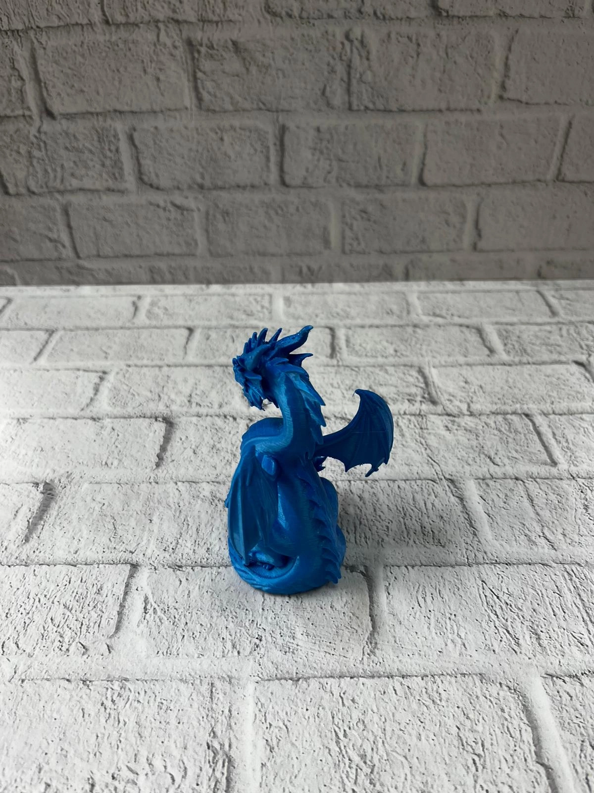 12 Cm Mavi Ejderha Figürü Koleksiyonluk Dekoratif Biblo ( Lisinya )