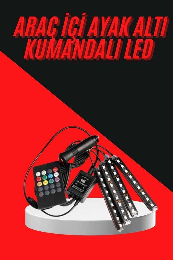 12 Ledli Rgb Işıklı Araç Içi Ayak Altı Led Oto Ampul Kumandalı 7 Renk ( Lisinya ) 12 Ledli Rgb Işıklı Araç Içi Ayak Altı Led Oto Ampul Kumandalı 7 Renk ( Lisinya )
