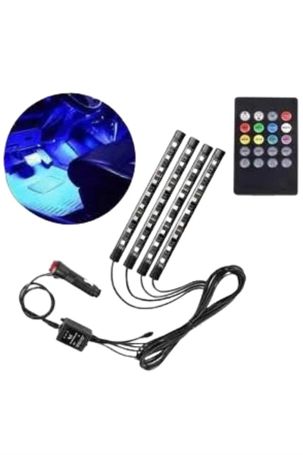 12 Ledli Rgb Işıklı Araç Içi Ayak Altı Led Oto Ampul Kumandalı 7 Renk ( Lisinya ) 12 Ledli Rgb Işıklı Araç Içi Ayak Altı Led Oto Ampul Kumandalı 7 Renk ( Lisinya )