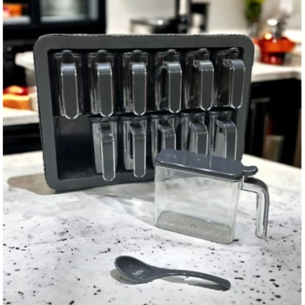 12'li Standlı Kaşıklı Baharatlık Seti ( Lisinya ) 12'li Standlı Kaşıklı Baharatlık Seti ( Lisinya )