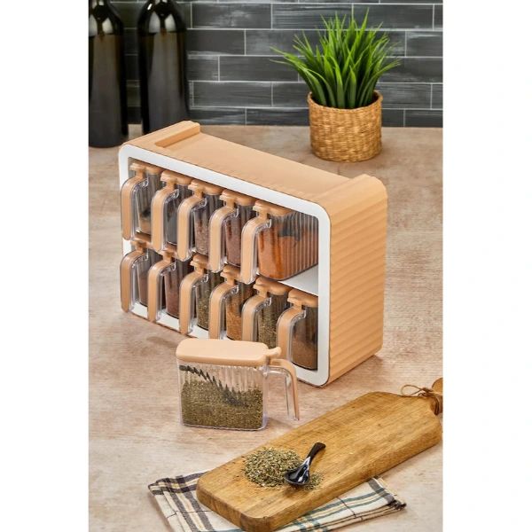 12'li Standlı Kaşıklı Baharatlık Seti ( Lisinya ) 12'li Standlı Kaşıklı Baharatlık Seti ( Lisinya )