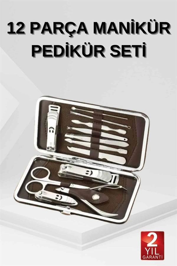 12 Parça El Ayak Temizleme Pense Kir Temizleme Atı Kaş Cımbızı ( Lisinya )
