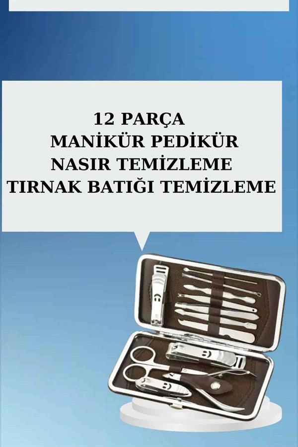 12 Parça El Ayak Temizleme Pense Kir Temizleme Atı Kaş Cımbızı ( Lisinya )