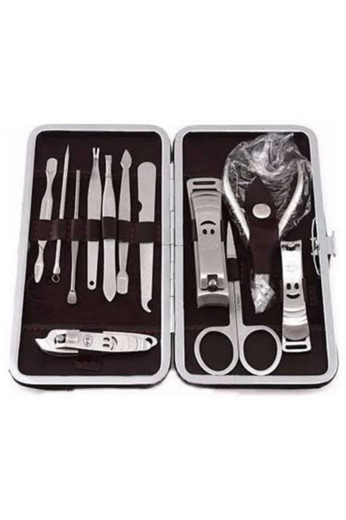 12 Parça Manikür Pedikür Seti Tırnak Bakımı Nasır Temizleme El Ayak Bakımı ( Lisinya )
