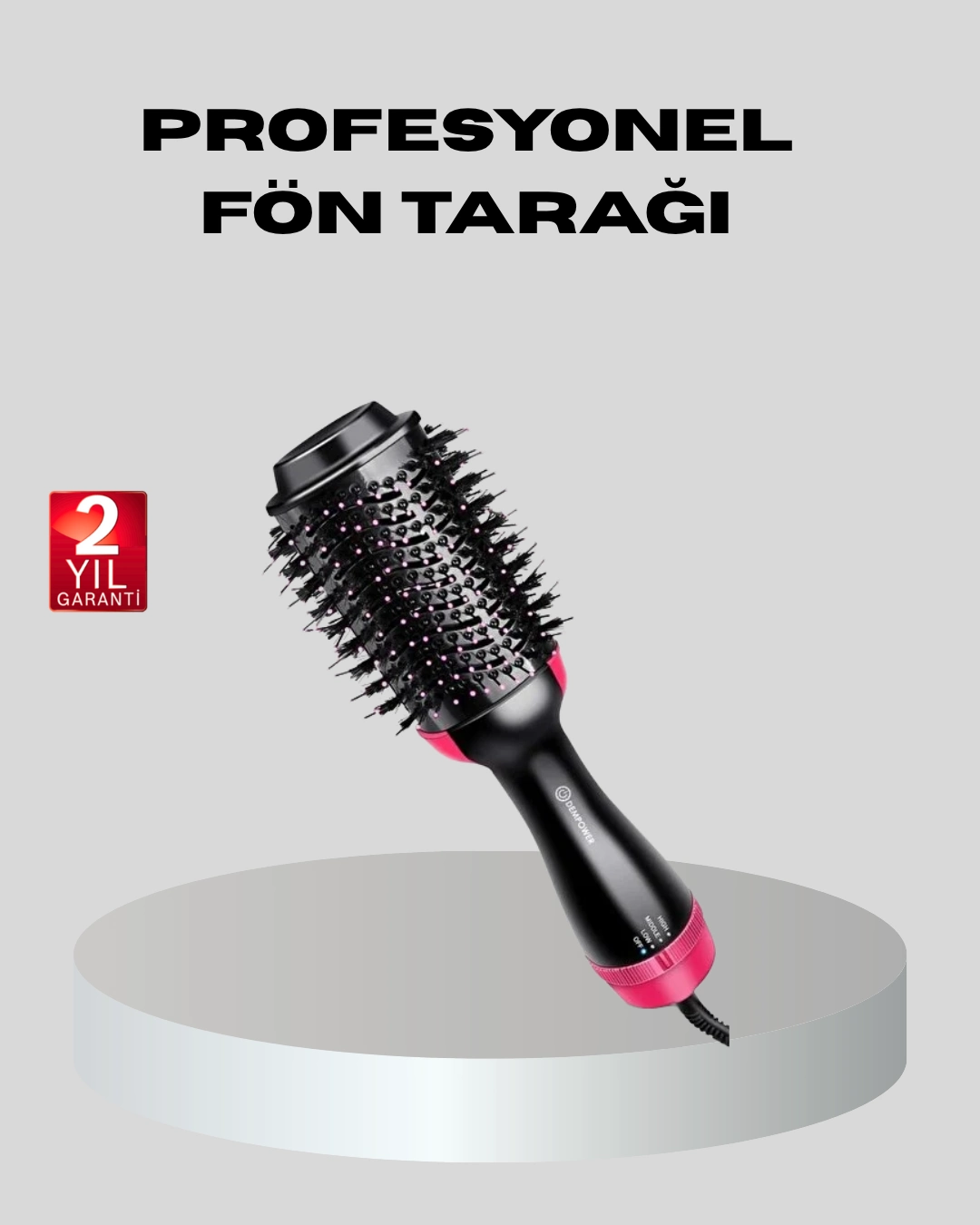 1200w Fön Tarağı – 3 Isı Ayarı, Negatif İyonlu, Hızlı Ve Pürüzsüz Sonuç ( Lisinya )