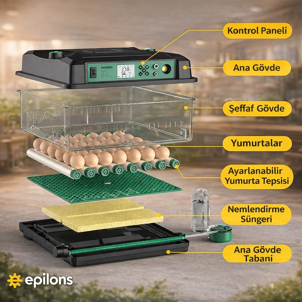 FX128 Model Tam Otomatik Kuluçka Makinesi – 128 Kapasiteli, Çift Katlı, Çift Güç Sistemli, Su Hazneli Yeni Nesil İnkübatör ( Lisinya ) FX128 Model Tam Otomatik Kuluçka Makinesi – 128 Kapasiteli, Çift Katlı, Çift Güç Sistemli, Su Hazneli Yeni Nesil İnkübatör ( Lisinya )