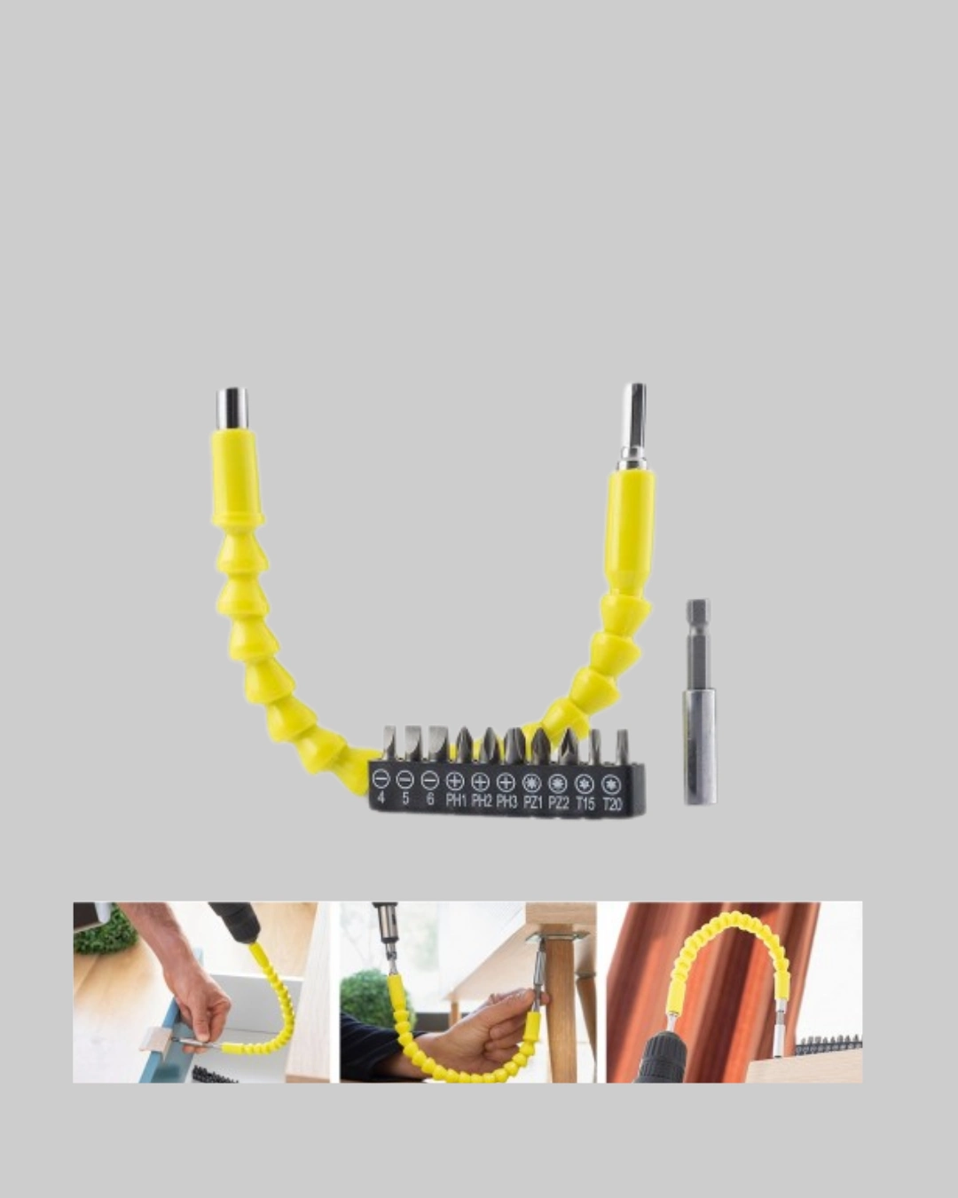 12’li Akrobat Bits Vidalama Seti Esnek Uç Çok Yönlü Kullanım ( Lisinya )