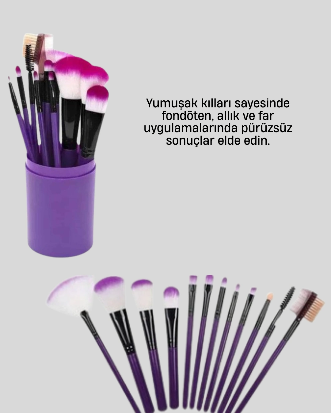 12’li Profesyonel Makyaj Fırça Seti Ultra Yumuşak Sen Kıllı ( Lisinya ) 12’li Profesyonel Makyaj Fırça Seti Ultra Yumuşak Sen Kıllı ( Lisinya )