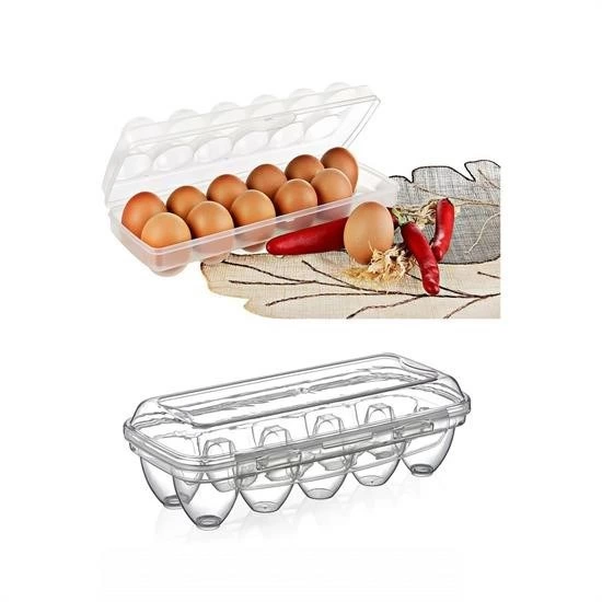 12li Şeffaf Kapaklı Kilitli Yumurta Saklama Kabı Kutusu Aparatı ( Lisinya ) 12li Şeffaf Kapaklı Kilitli Yumurta Saklama Kabı Kutusu Aparatı ( Lisinya )