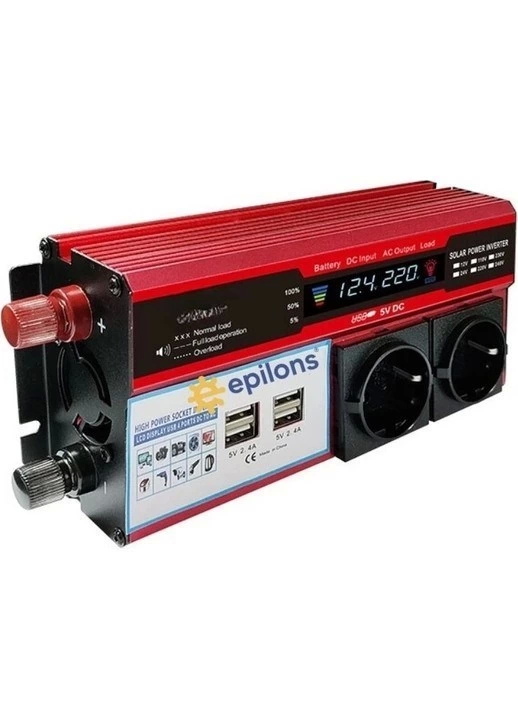 12v 2000w Modifiye Sinüs İnverter Araç Ve Güneş Enerjisi Uyumlu, Çift Usb, Çift Priz Ve Çakmaklık Lisinya ( Lisinya ) 12v 2000w Modifiye Sinüs İnverter Araç Ve Güneş Enerjisi Uyumlu, Çift Usb, Çift Priz Ve Çakmaklık Lisinya ( Lisinya )