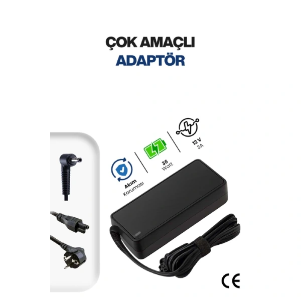12v 3a 5.5 * 2.5mm 36w Ac/dc Adaptör ( Lisinya ) 12v 3a 5.5 * 2.5mm 36w Ac/dc Adaptör ( Lisinya )