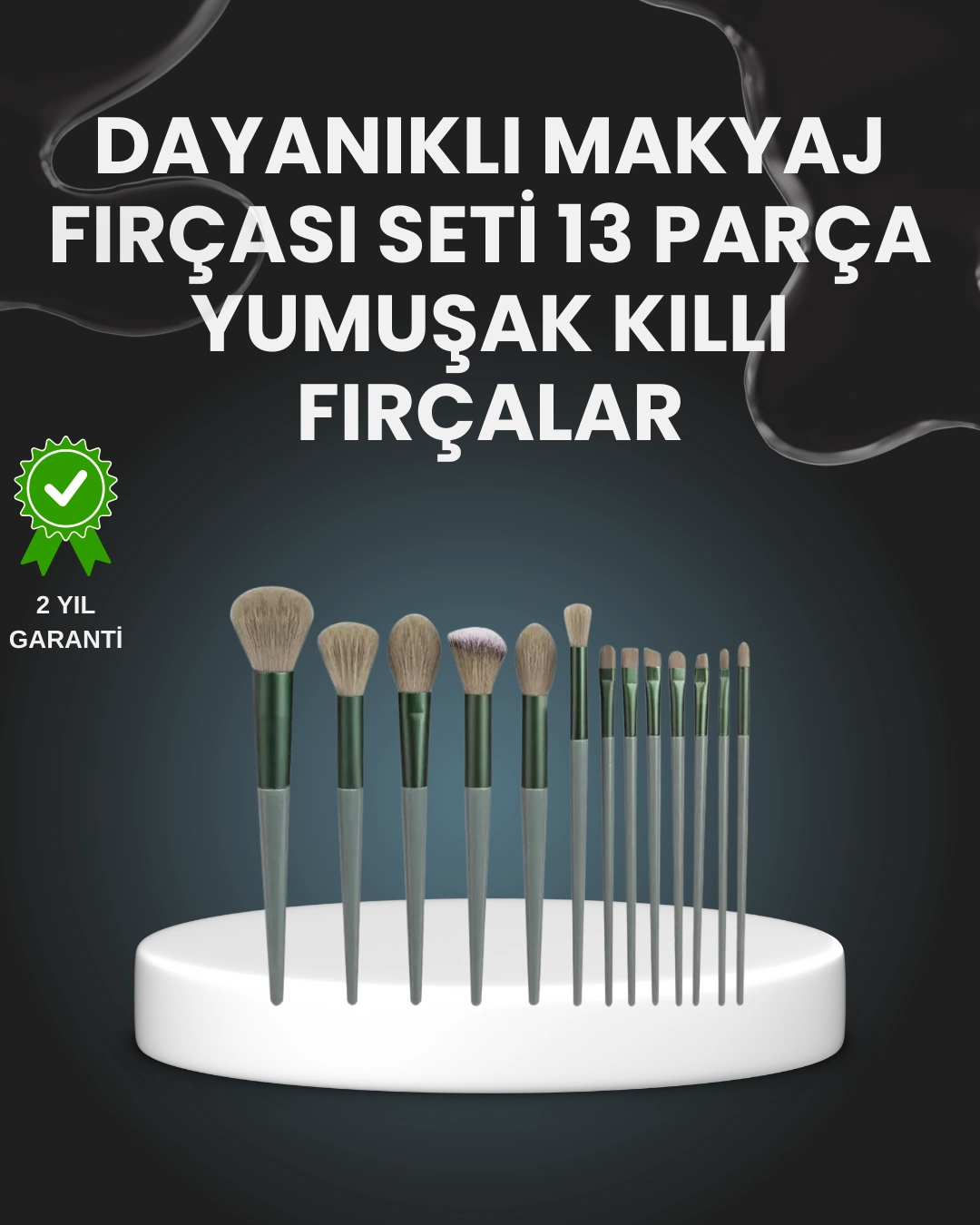 13'lü Fiber Kıllı Yumuşak Makyaj Fırçası Seti Taşınabilir Ve Ergonomik Tasarım ( Lisinya )