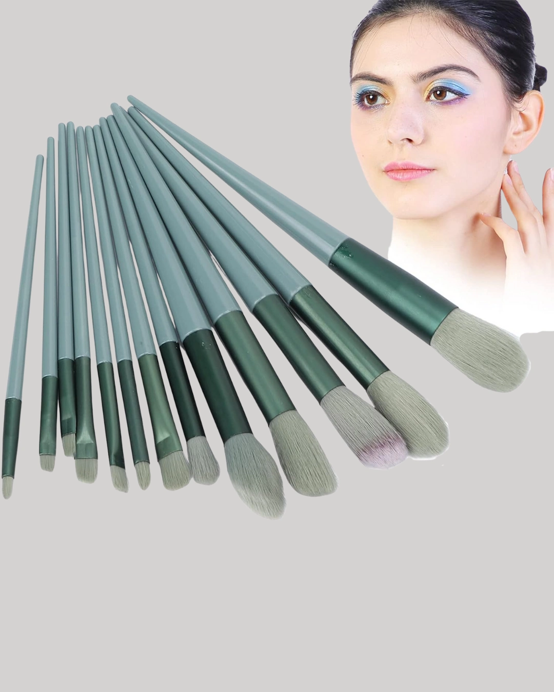 13'lü Fiber Kıllı Yumuşak Makyaj Fırçası Seti Taşınabilir Ve Ergonomik Tasarım ( Lisinya )