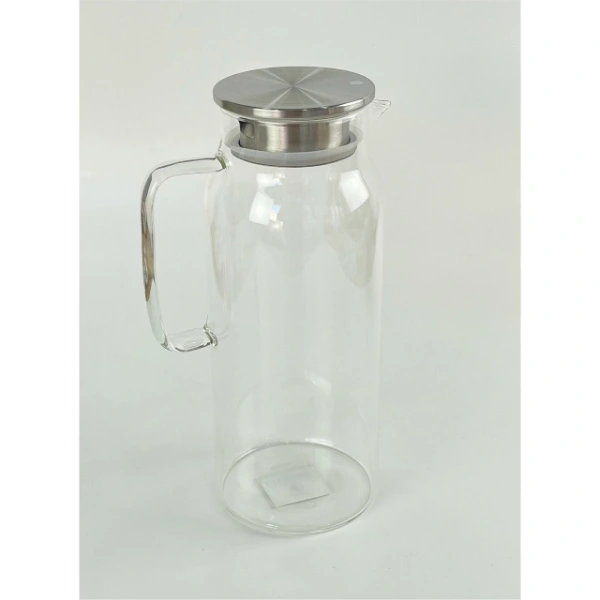 1500 Ml Borosilikat Cam Su Sürahisi - Metal Kapaklı Ve Isıya Dayanıklı ( Lisinya ) 1500 Ml Borosilikat Cam Su Sürahisi - Metal Kapaklı Ve Isıya Dayanıklı ( Lisinya )