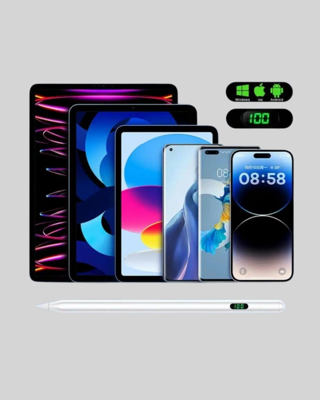 1.5mm Hassas Uçlu İpad Kalemi Şarjlı Type-c Ultra Hassas Stylus Pen ( Lisinya )