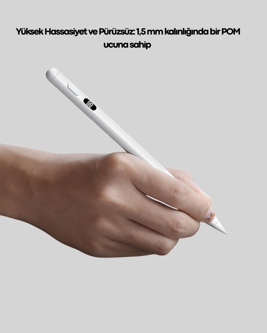1.5mm Hassas Uçlu İpad Kalemi Şarjlı Type-c Ultra Hassas Stylus Pen ( Lisinya )