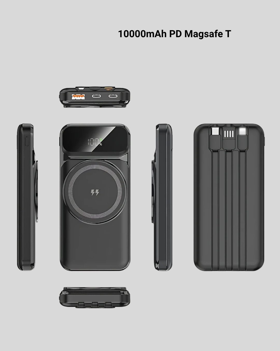 15w Kablosuz Hızlı Şarjlı 10000 Mah Powerbank – Taşınabilir, Led Göstergeli ( Lisinya )