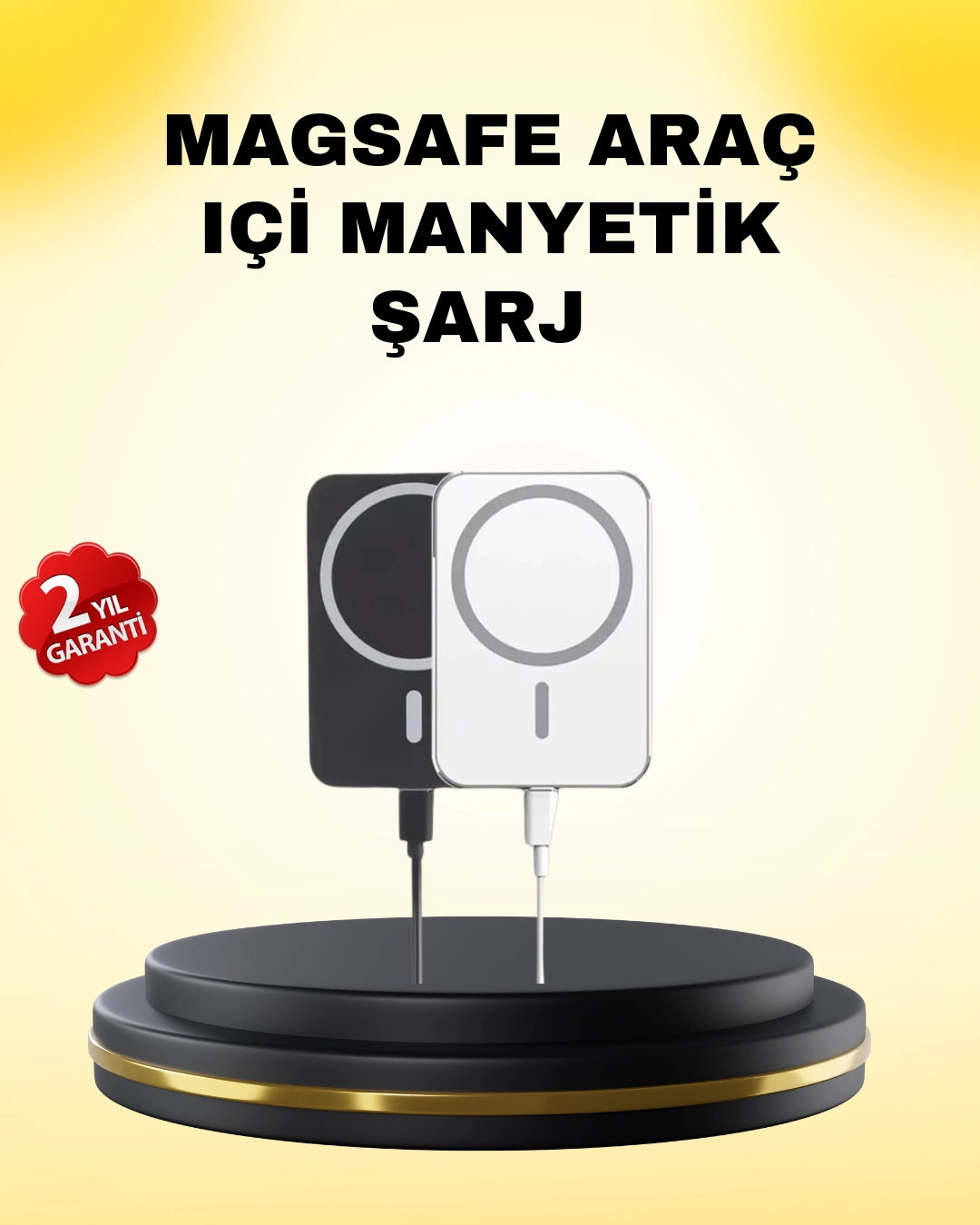 15w Kablosuz Şarj Destekli Magsafe Araç Tutucu Havalandırma Klipsli ( Lisinya )