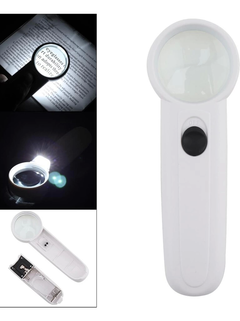 15x Çok Fonksiyonlu 2 Led Işıklı Taşınabilir El Büyüteç ( Lisinya ) 15x Çok Fonksiyonlu 2 Led Işıklı Taşınabilir El Büyüteç ( Lisinya )