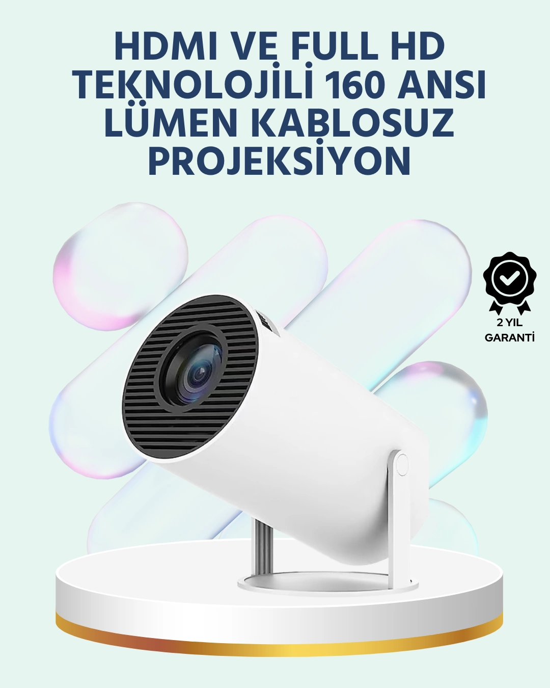 160 Ansı Lümen Parlaklığa Sahip Geniş Ekran Projeksiyon ( Lisinya )
