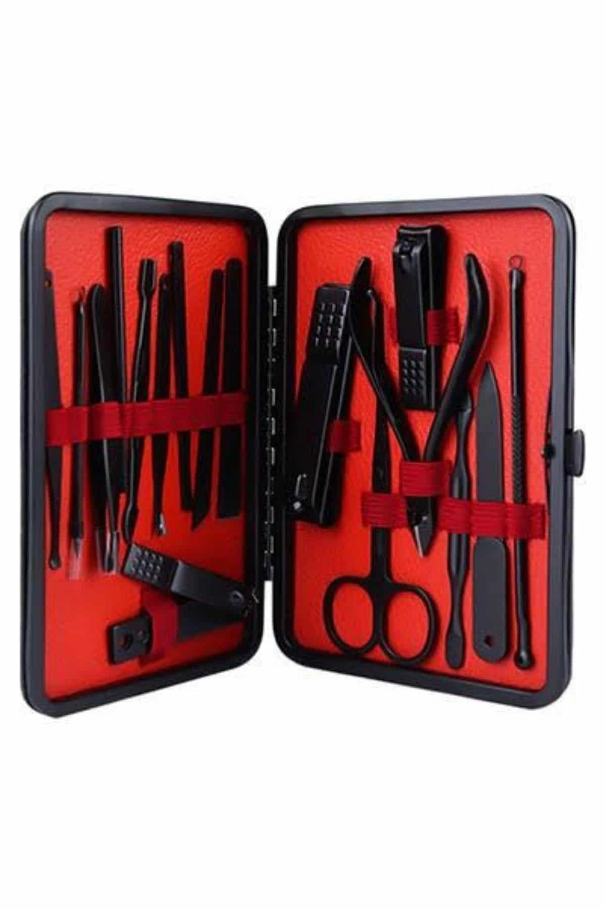 17 Parça Manikür Pedikür Seti El Ayak Bakım Seti Tırnak Makası Törpü ( Lisinya )