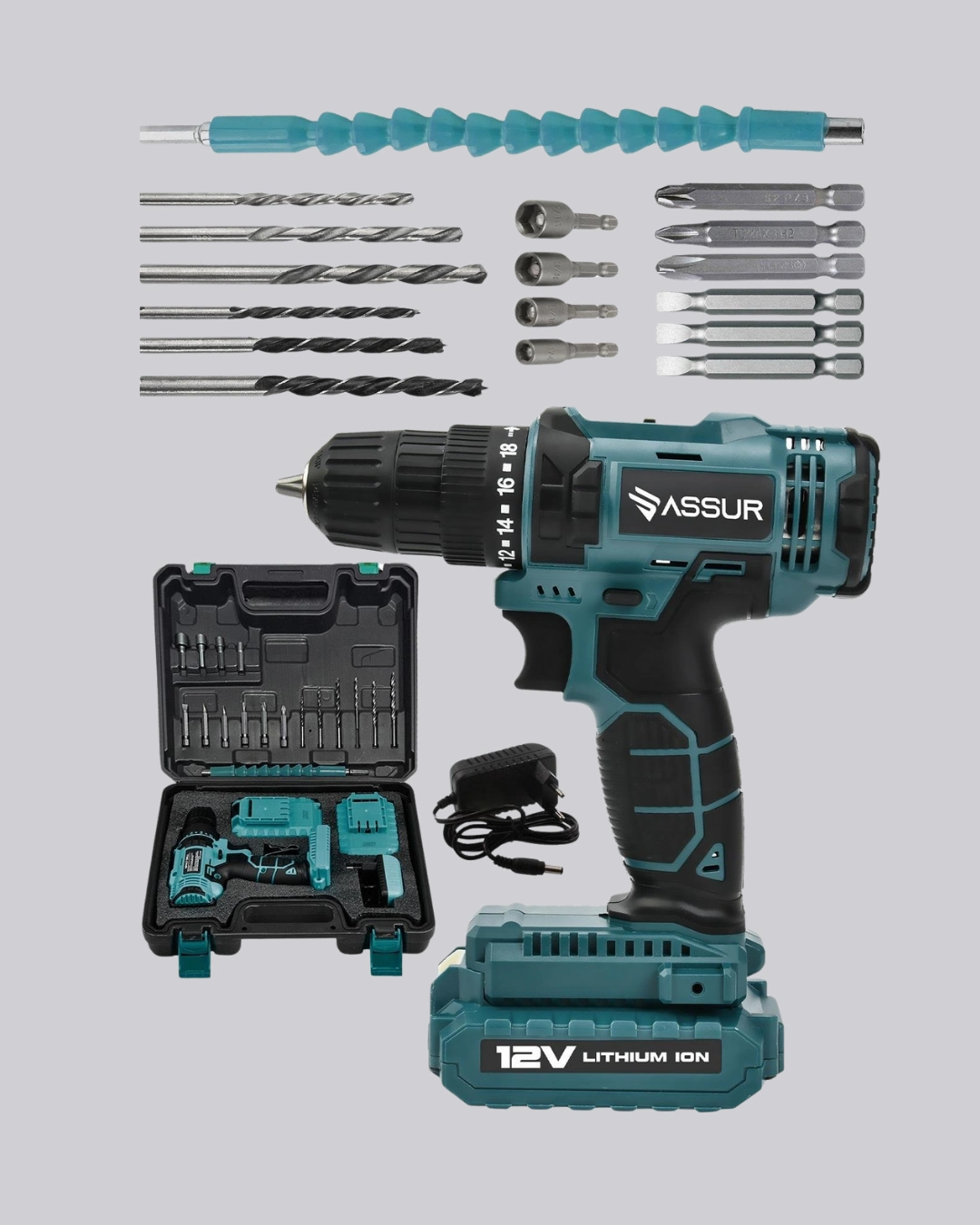 18 Parça Profesyonel Şarjlı Matkap Vidalama ( Lisinya ) 18 Parça Profesyonel Şarjlı Matkap Vidalama ( Lisinya )