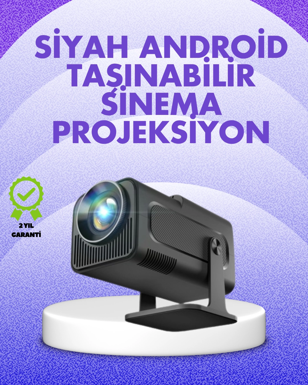 180° Dönebilen Gövde Tasarımıyla Tavan Yansıtmalı Taşınabilir Projektör ( Lisinya )