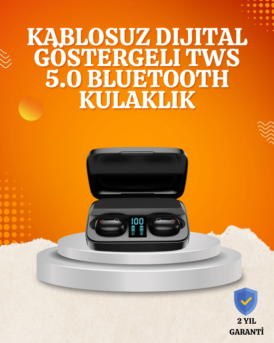 1800 mah Güçlü Şarj Kutusu İle Bluetooth Kulaklık Seti ( Lisinya )