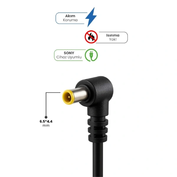 19.5v 4.7a 6.5 * 4.4mm 90w Sony İçin Laptop Adaptör ( Lisinya )