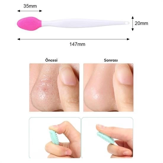 2 Adet Dudak Fırçası Peeling Etkili Gözenek Siyah Nokta Temizleyici Akne Giderici Çift Yönl ( Lisinya ) 2 Adet Dudak Fırçası Peeling Etkili Gözenek Siyah Nokta Temizleyici Akne Giderici Çift Yönl ( Lisinya )