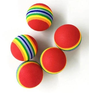 2 Adet Gökkuşağı Renklı Kedı Köpek Oyun Topu ( Lisinya )