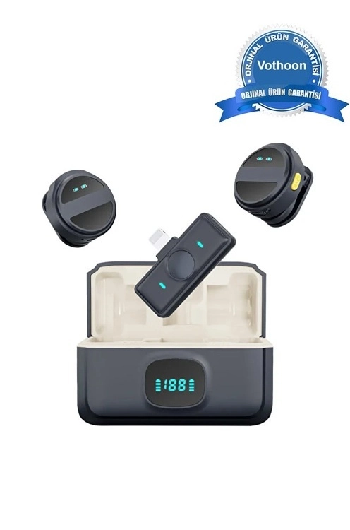 2 Adet Profesyonel Kablosuz Yaka Mikrofonu Lighting Uyumlu Manyetik Klipsli ( Lisinya ) 2 Adet Profesyonel Kablosuz Yaka Mikrofonu Lighting Uyumlu Manyetik Klipsli ( Lisinya )