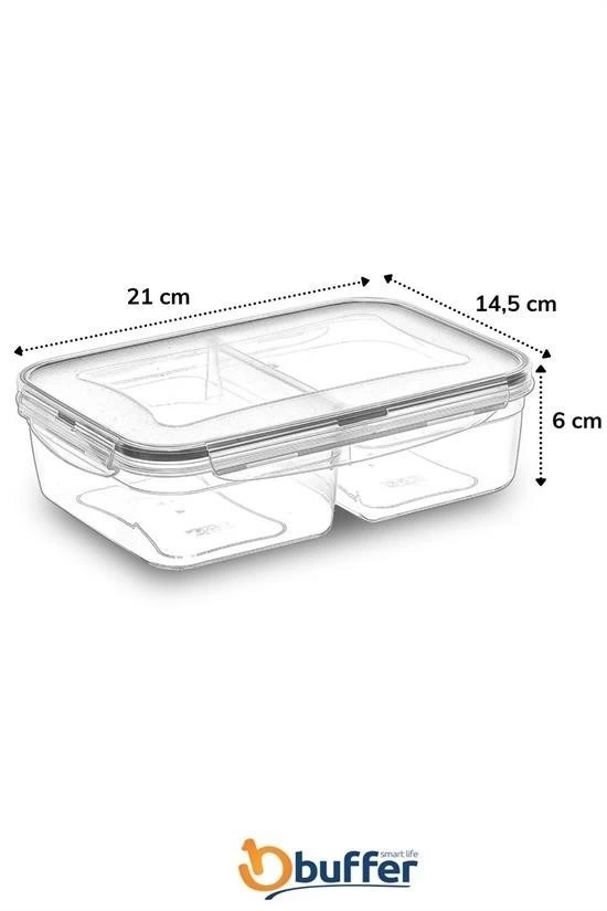 2 Bölmeli Sızdırmaz Contalı Kilitli Kapaklı 1 Litre Erzak Saklama Kabı -lc505 ( Lisinya ) 2 Bölmeli Sızdırmaz Contalı Kilitli Kapaklı 1 Litre Erzak Saklama Kabı -lc505 ( Lisinya )