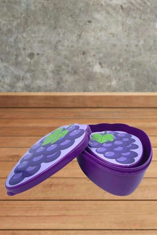 2'li İç İçe Geçebilen Üzüm Model Saklama Ve Beslenme Kabı Seti (550 Ml + 250 Ml) ( Lisinya ) 2'li İç İçe Geçebilen Üzüm Model Saklama Ve Beslenme Kabı Seti (550 Ml + 250 Ml) ( Lisinya )