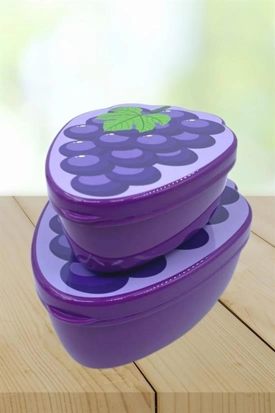 2'li İç İçe Geçebilen Üzüm Model Saklama Ve Beslenme Kabı Seti (550 Ml + 250 Ml) ( Lisinya ) 2'li İç İçe Geçebilen Üzüm Model Saklama Ve Beslenme Kabı Seti (550 Ml + 250 Ml) ( Lisinya )