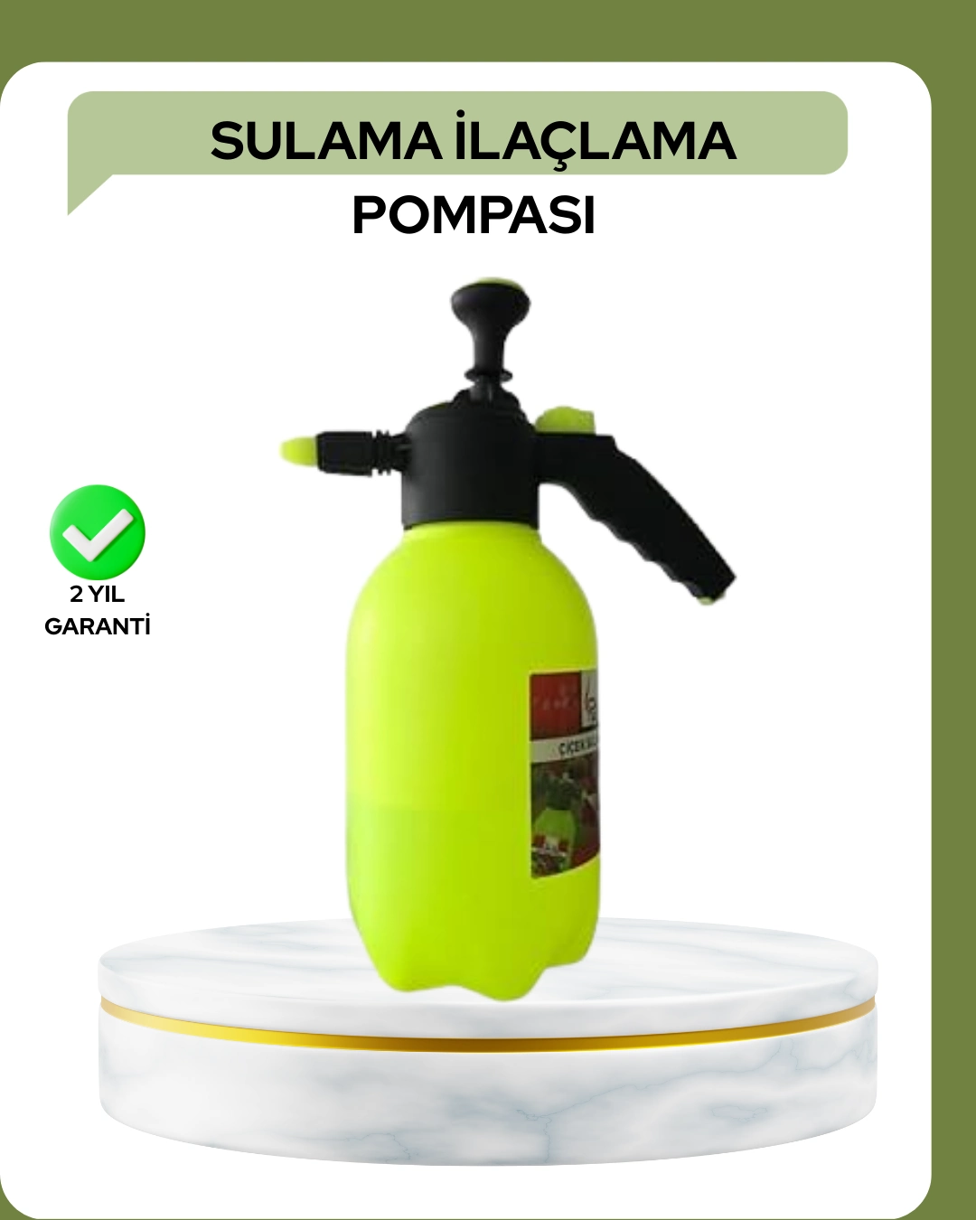 2 Litre Pompalı Püskürtücü Bakır Nozullu Ayarlı Sprey Temizlik Ve Bahçe ( Lisinya )