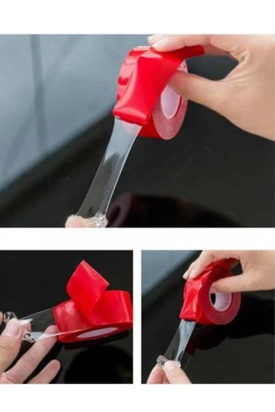 2 Metre Güçlü Yapışkanlı Çift Taraflı Slikon Pratik Şeffaf Bant ( Lisinya ) 2 Metre Güçlü Yapışkanlı Çift Taraflı Slikon Pratik Şeffaf Bant ( Lisinya )