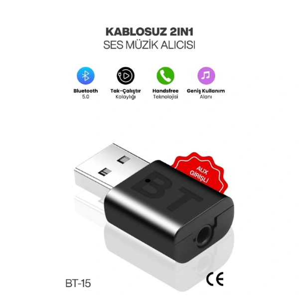 2'si 1 Arada Tak Çalıştır Kablosuz Aux Rx/tx Transmitter Ses Alıcı Verici ( Lisinya ) 2'si 1 Arada Tak Çalıştır Kablosuz Aux Rx/tx Transmitter Ses Alıcı Verici ( Lisinya )