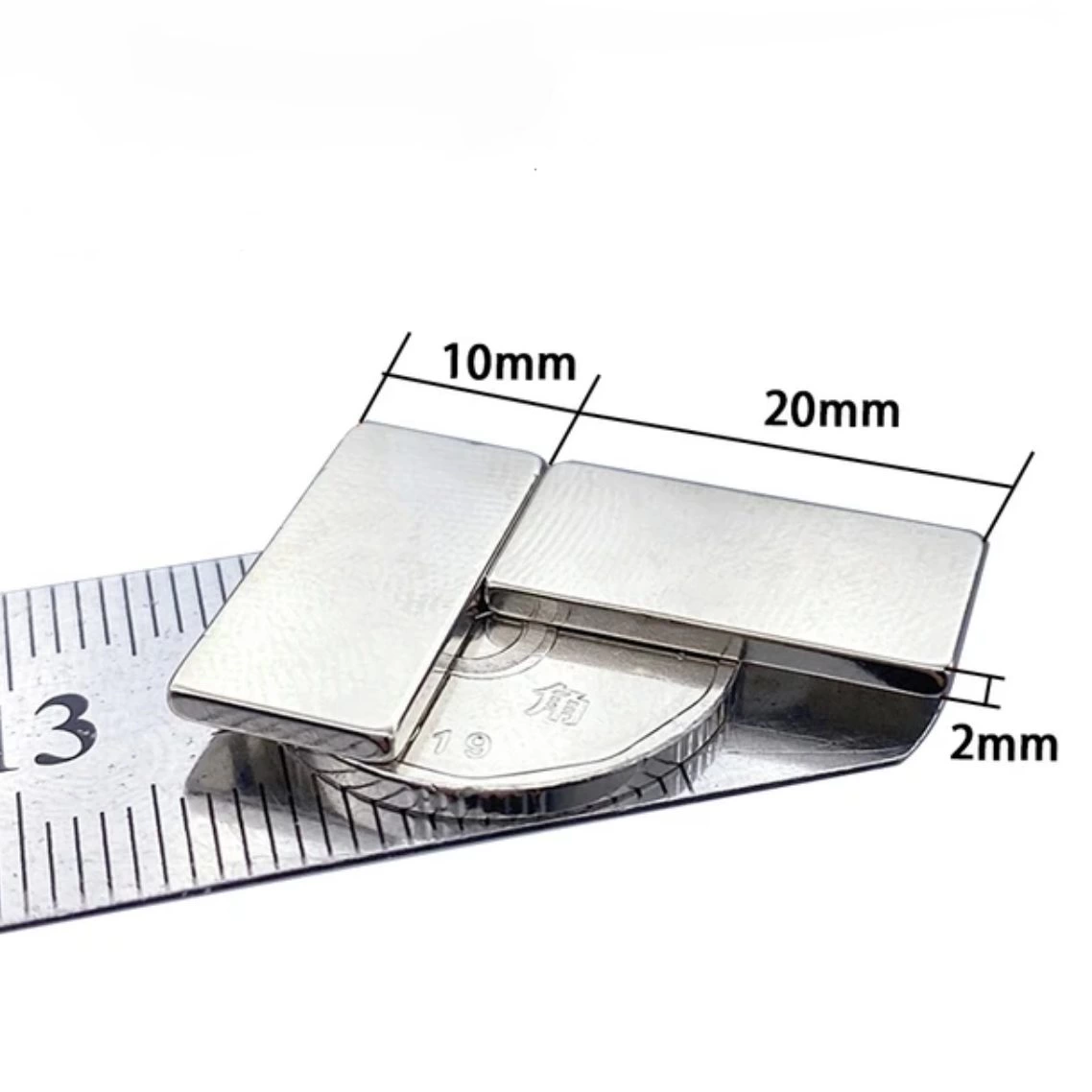 10 Adet 20x10x2 Mm Neodyum Mıknatıs Köşeli Magnet N35 Nikel Kaplama Güçlü Kaliteli Dayanıklı ( Lisinya )